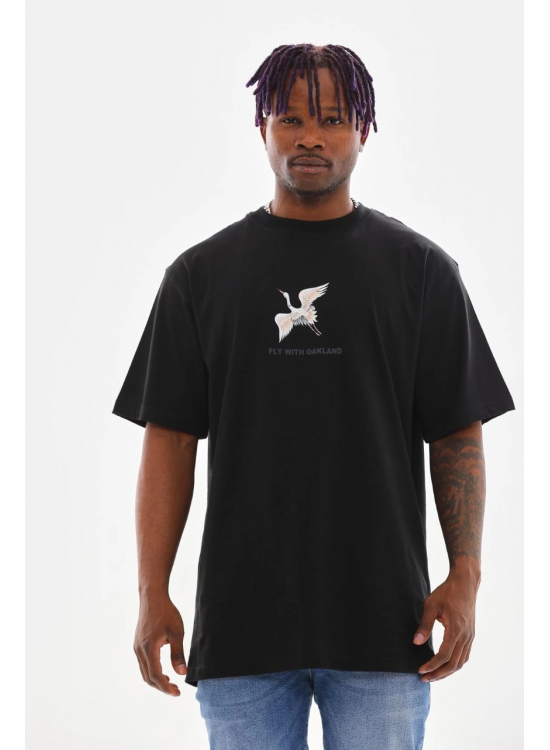 Erkek Baskılı T-Shirt Yazlık Kısa Kol Bisiklet Yaka Tişört - Siyah Erkek Baskılı T-Shirt Yazlık Kısa Kol Bisiklet Yaka Tişört - Siyah