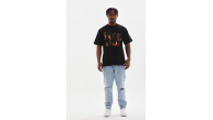 Erkek Baskılı T-Shirt Kısa Kol Bisiklet Yaka Rahat Kalıp Tişört - Siyah Erkek Baskılı T-Shirt Kısa Kol Bisiklet Yaka Rahat Kalıp Tişört - Siyah