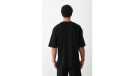 Erkek Boxy Eldiven Baskılı T-Shirt Kısa Kol Bisiklet Yaka Tişört - Siyah Erkek Boxy Eldiven Baskılı T-Shirt Kısa Kol Bisiklet Yaka Tişört - Siyah