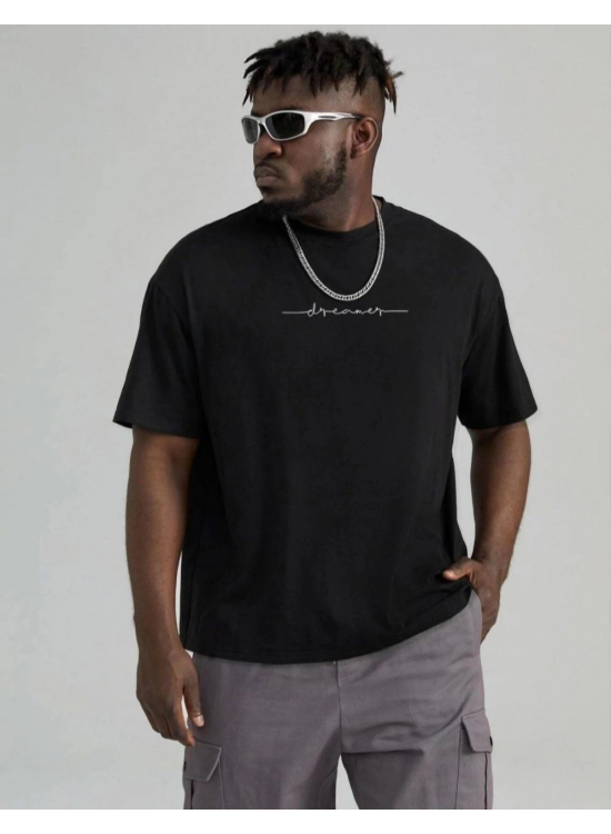 Erkek Baskılı T-Shirt Kısa Kol Bisiklet Yaka Regular Fit Rahat Kalıp Tişört - Siyah Erkek Baskılı T-Shirt Kısa Kol Bisiklet Yaka Regular Fit Rahat Kalıp Tişört - Siyah