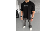 Erkek Kısa Kol Tişört Bisiklet Yaka Filistin Poşulu Baskılı T-Shirt - Siyah Erkek Kısa Kol Tişört Bisiklet Yaka Filistin Poşulu Baskılı T-Shirt - Siyah