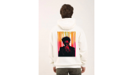 Erkek 3 İplik Pamuklu Kapüşonlu Baskılı Cepli Oversize Sweatshirt Hoodie - Beyaz Erkek 3 İplik Pamuklu Kapüşonlu Baskılı Cepli Oversize Sweatshirt Hoodie - Beyaz
