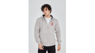 Erkek 3 İplik Pamuklu Kapüşonlu Tam Fermuarlı Cepli Hoodie Sweatshirt - Boyalı Gri Erkek 3 İplik Pamuklu Kapüşonlu Tam Fermuarlı Cepli Hoodie Sweatshirt - Boyalı Gri