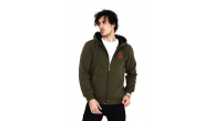 Erkek 3 İplik Pamuklu Kapüşonlu Tam Fermuarlı Cepli Hoodie Sweatshirt - Haki Erkek 3 İplik Pamuklu Kapüşonlu Tam Fermuarlı Cepli Hoodie Sweatshirt - Haki