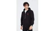 Erkek 3 İplik Pamuklu Kapüşonlu Tam Fermuarlı Cepli Hoodie Sweatshirt - Siyah Erkek 3 İplik Pamuklu Kapüşonlu Tam Fermuarlı Cepli Hoodie Sweatshirt - Siyah