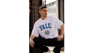 Erkek Kısa Kol Yazlık Tişört Bisiklet Yaka YALE Baskılı T-Shirt - Beyaz Erkek Kısa Kol Yazlık Tişört Bisiklet Yaka YALE Baskılı T-Shirt - Beyaz