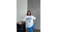 Kadın Kısa Kol Yazlık Tişört Bisiklet Yaka YALE Baskılı T-Shirt - Beyaz Kadın Kısa Kol Yazlık Tişört Bisiklet Yaka YALE Baskılı T-Shirt - Beyaz