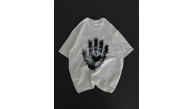 Kadın Baskılı T-Shirt Kısa Kol Bisiklet Yaka Regular Fit Rahat Kalıp Günlük Tişört - Beyaz Kadın Baskılı T-Shirt Kısa Kol Bisiklet Yaka Regular Fit Rahat Kalıp Günlük Tişört - Beyaz