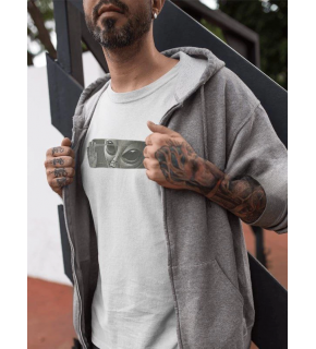 Erkek Kısa Kol Yazlık Tişört Bisiklet Yaka Baskılı Oversize T-Shirt - Beyaz