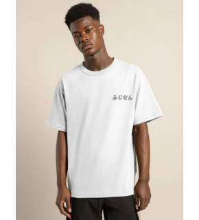 Erkek Kısa Kol Yazlık Tişört Bisiklet Yaka Baskılı Oversize T-Shirt - Beyaz