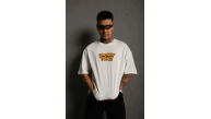 Erkek Bisiklet Yaka Baskılı Oversize Kısa kol T-Shirt - Beyaz Erkek Bisiklet Yaka Baskılı Oversize Kısa kol T-Shirt - Beyaz