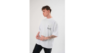 Erkek Kısa Kol Yazlık Tişört Bisiklet Yaka Baskılı Oversize T-Shirt - Beyaz Erkek Kısa Kol Yazlık Tişört Bisiklet Yaka Baskılı Oversize T-Shirt - Beyaz