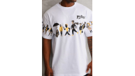 Erkek Kısa Kol Yazlık Tişört Bisiklet Yaka Baskılı Oversize T-Shirt - Beyaz