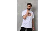 Erkek Baskılı T-Shirt Kısa Kol Bisiklet Yaka Regular Fit Rahat Kalıp Tişört - Beyaz Erkek Baskılı T-Shirt Kısa Kol Bisiklet Yaka Regular Fit Rahat Kalıp Tişört - Beyaz