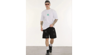Erkek Kısa Kol Yazlık Tişört Bisiklet Yaka Baskılı Oversize T-Shirt - Beyaz Erkek Kısa Kol Yazlık Tişört Bisiklet Yaka Baskılı Oversize T-Shirt - Beyaz