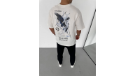 Erkek Yazlık Baskılı Tişört Bisiklet Yaka Kısa Kol Regular Fit T-Shirt - Beyaz Erkek Yazlık Baskılı Tişört Bisiklet Yaka Kısa Kol Regular Fit T-Shirt - Beyaz