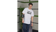Erkek Kısa Kol Yazlık Tişört Bisiklet Yaka Baskılı Oversize T-Shirt - Beyaz Erkek Kısa Kol Yazlık Tişört Bisiklet Yaka Baskılı Oversize T-Shirt - Beyaz