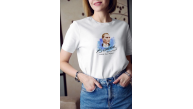 Kadın Kısa Kol Yazlık Tişört Bisiklet Yaka ATATÜRK Baskılı T-Shirt - Beyaz Kadın Kısa Kol Yazlık Tişört Bisiklet Yaka ATATÜRK Baskılı T-Shirt - Beyaz