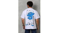 Erkek Kısa Kol Yazlık Tişört Bisiklet Yaka Baskılı Oversize T-Shirt - Beyaz Erkek Kısa Kol Yazlık Tişört Bisiklet Yaka Baskılı Oversize T-Shirt - Beyaz