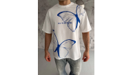 Erkek Kısa Kol Yazlık Tişört Bisiklet Yaka Baskılı Oversize T-Shirt - Beyaz Erkek Kısa Kol Yazlık Tişört Bisiklet Yaka Baskılı Oversize T-Shirt - Beyaz