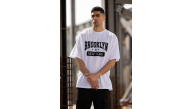 Erkek Kısa Kol Yazlık Tişört Bisiklet Yaka Baskılı Oversize T-Shirt - Beyaz Erkek Kısa Kol Yazlık Tişört Bisiklet Yaka Baskılı Oversize T-Shirt - Beyaz