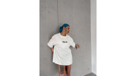 Kadın Kısa Kol Yazlık Tişört Bisiklet Yaka Baskılı Oversize T-Shirt - Beyaz Kadın Kısa Kol Yazlık Tişört Bisiklet Yaka Baskılı Oversize T-Shirt - Beyaz