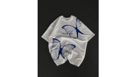 kadın  Bisiklet Yaka Baskılı Oversize T-Shirt - Beyaz