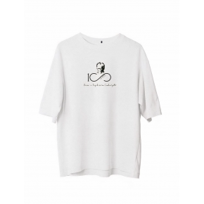 Erkek Baskılı T-Shirt Kısa Kol Bisiklet Yaka Regular Fit Rahat Kalıp Günlük Tişört - Beyaz