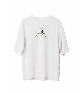 Erkek Baskılı T-Shirt Kısa Kol Bisiklet Yaka Regular Fit Rahat Kalıp Günlük Tişört - Beyaz
