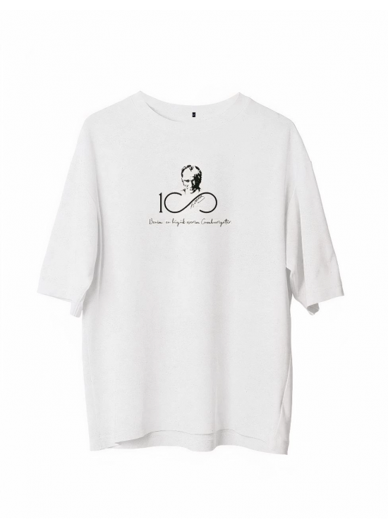 Erkek Baskılı T-Shirt Kısa Kol Bisiklet Yaka Regular Fit Rahat Kalıp Günlük Tişört - Beyaz Erkek Baskılı T-Shirt Kısa Kol Bisiklet Yaka Regular Fit Rahat Kalıp Günlük Tişört - Beyaz