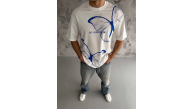 Erkek Kısa Kol Yazlık Tişört Bisiklet Yaka Baskılı Oversize T-Shirt - Beyaz Erkek Kısa Kol Yazlık Tişört Bisiklet Yaka Baskılı Oversize T-Shirt - Beyaz