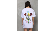 Kadın Baskılı T-Shirt Kısa Kol Bisiklet Yaka Regular Fit Rahat Kalıp Günlük Tişört - Beyaz Kadın Baskılı T-Shirt Kısa Kol Bisiklet Yaka Regular Fit Rahat Kalıp Günlük Tişört - Beyaz
