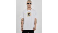 Erkek Kısa Kol Yazlık Tişört Bisiklet Yaka Baskılı Oversize T-Shirt - Beyaz Erkek Kısa Kol Yazlık Tişört Bisiklet Yaka Baskılı Oversize T-Shirt - Beyaz