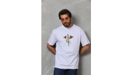 Erkek Baskılı T-Shirt Kısa Kol Bisiklet Yaka Regular Fit Rahat Kalıp Tişört - Beyaz Erkek Baskılı T-Shirt Kısa Kol Bisiklet Yaka Regular Fit Rahat Kalıp Tişört - Beyaz