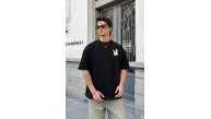 Erkek Kısa Kol Yazlık Tişört Bisiklet Yaka Baskılı Oversize T-Shirt - Beyaz Erkek Kısa Kol Yazlık Tişört Bisiklet Yaka Baskılı Oversize T-Shirt - Beyaz