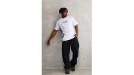 Erkek Bisiklet Yaka Baskılı Oversize T-Shirt - Beyaz Erkek Bisiklet Yaka Baskılı Oversize T-Shirt - Beyaz