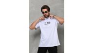 Erkek Kısa Kol Yazlık Tişört Bisiklet Yaka Baskılı Oversize T-Shirt - Beyaz Erkek Kısa Kol Yazlık Tişört Bisiklet Yaka Baskılı Oversize T-Shirt - Beyaz