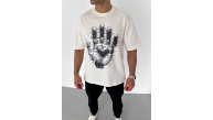 Erkek Baskılı T-Shirt Kısa Kol Bisiklet Yaka Regular Fit Rahat Kalıp Günlük Tişört - Beyaz Erkek Baskılı T-Shirt Kısa Kol Bisiklet Yaka Regular Fit Rahat Kalıp Günlük Tişört - Beyaz