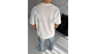 Erkek Bisiklet Yaka Tişört Yıldırım Şimşek Baskılı Kısa Kol T-Shirt - Beyaz Erkek Bisiklet Yaka Tişört Yıldırım Şimşek Baskılı Kısa Kol T-Shirt - Beyaz
