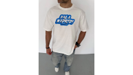 Erkek Kısa Kol Yazlık Tişört Bisiklet Yaka Baskılı Oversize T-Shirt - Beyaz Erkek Kısa Kol Yazlık Tişört Bisiklet Yaka Baskılı Oversize T-Shirt - Beyaz
