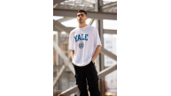 Erkek Kısa Kol Yazlık Tişört Bisiklet Yaka YALE Baskılı T-Shirt - Beyaz Erkek Kısa Kol Yazlık Tişört Bisiklet Yaka YALE Baskılı T-Shirt - Beyaz
