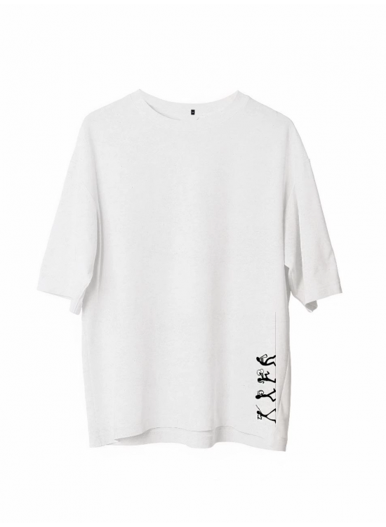 Erkek Baskılı T-Shirt Kısa Kol Bisiklet Yaka Regular Fit Rahat Kalıp Günlük Tişört - Beyaz Erkek Baskılı T-Shirt Kısa Kol Bisiklet Yaka Regular Fit Rahat Kalıp Günlük Tişört - Beyaz