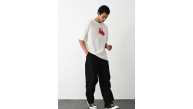 Erkek Boks eldiven Baskılı T-Shirt Kısa Kol Bisiklet Yaka Regular Tişört - Beyaz Erkek Boks eldiven Baskılı T-Shirt Kısa Kol Bisiklet Yaka Regular Tişört - Beyaz