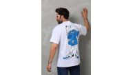 Erkek Kısa Kol Yazlık Tişört Bisiklet Yaka Baskılı Oversize T-Shirt - Beyaz Erkek Kısa Kol Yazlık Tişört Bisiklet Yaka Baskılı Oversize T-Shirt - Beyaz