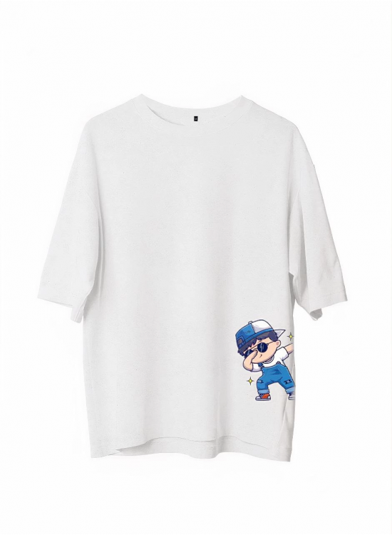 Erkek Baskılı T-Shirt Kısa Kol Bisiklet Yaka Regular Fit Rahat Kalıp Günlük Tişört - Beyaz Erkek Baskılı T-Shirt Kısa Kol Bisiklet Yaka Regular Fit Rahat Kalıp Günlük Tişört - Beyaz