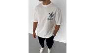 Erkek Baskılı T-Shirt Kısa Kol Bisiklet Yaka Regular Fit Rahat Kalıp Günlük Tişört - Beyaz Erkek Baskılı T-Shirt Kısa Kol Bisiklet Yaka Regular Fit Rahat Kalıp Günlük Tişört - Beyaz