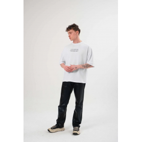 Erkek Baskılı T-Shirt Kısa Kol Bisiklet Yaka Regular Fit Rahat Kalıp Günlük Tişört - Beyaz