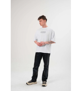 Erkek Baskılı T-Shirt Kısa Kol Bisiklet Yaka Regular Fit Rahat Kalıp Günlük Tişört - Beyaz