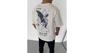 Erkek Yazlık Baskılı Tişört Bisiklet Yaka Kısa Kol Regular Fit T-Shirt - Beyaz Erkek Yazlık Baskılı Tişört Bisiklet Yaka Kısa Kol Regular Fit T-Shirt - Beyaz