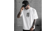 Erkek Kısa Kol Yazlık Tişört Bisiklet Yaka Baskılı Oversize T-Shirt - Beyaz Erkek Kısa Kol Yazlık Tişört Bisiklet Yaka Baskılı Oversize T-Shirt - Beyaz